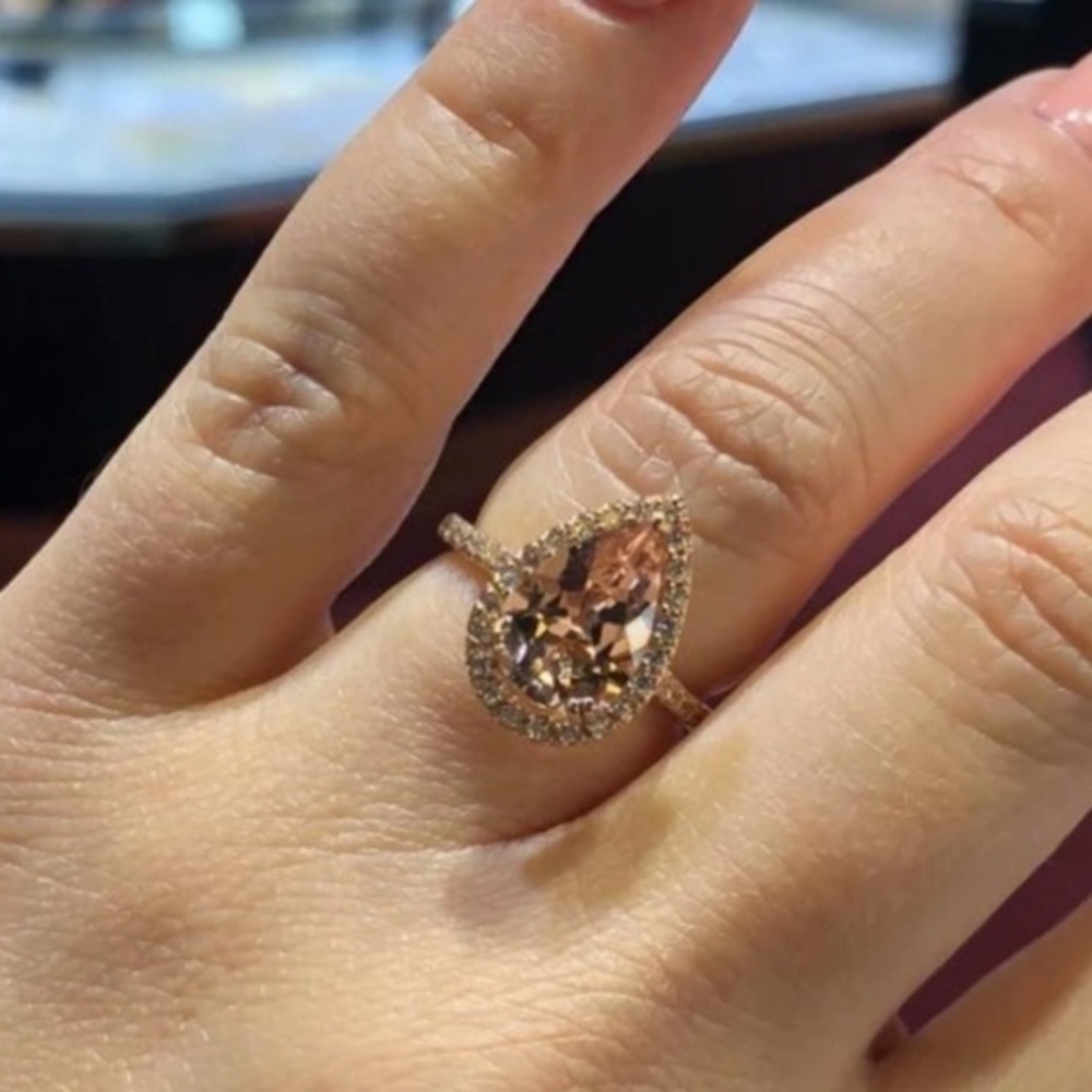 Pear shaped ring